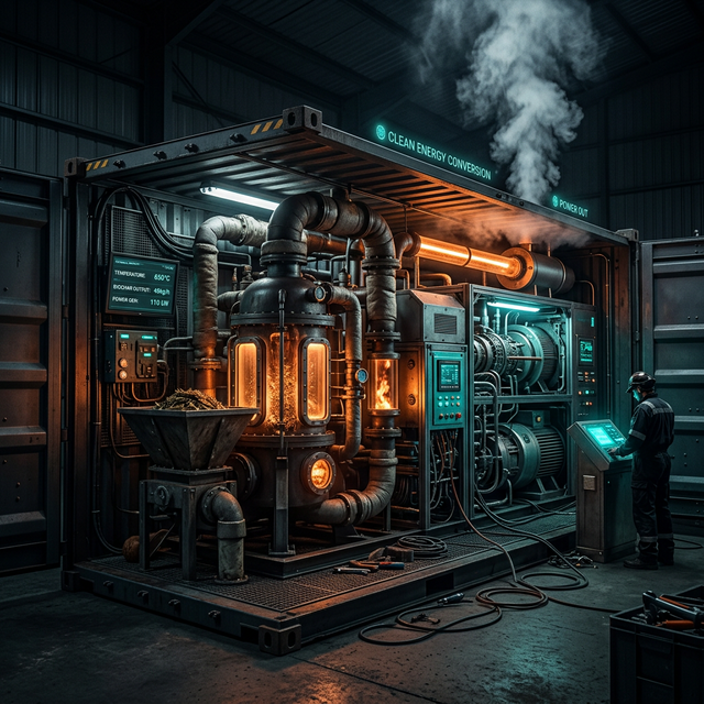 Biochar and heat module
